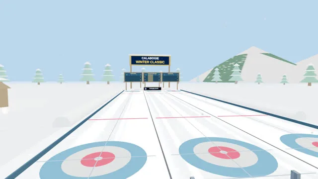 The Calabogie Winter Classic rink on a frozen Ontario lake